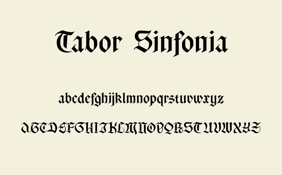 Tabor Sinfonia font