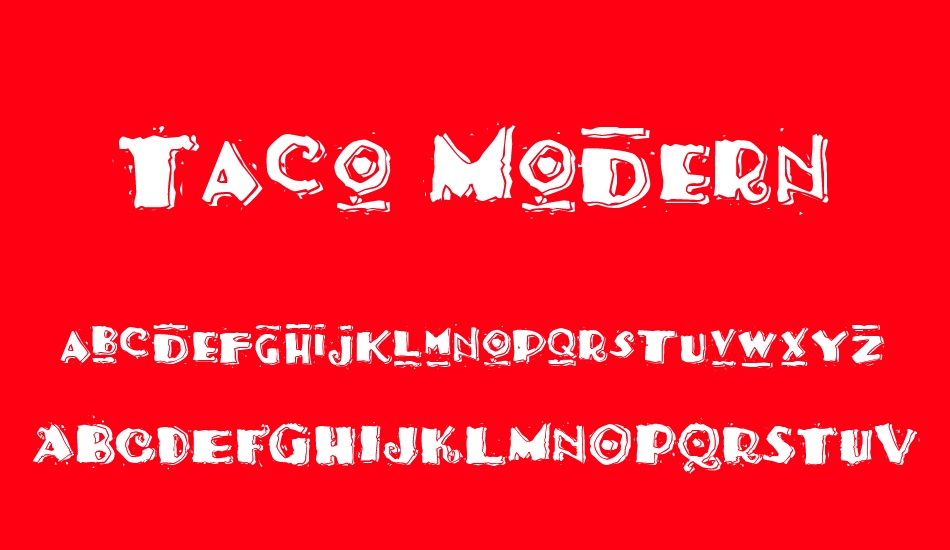 taco-modern font