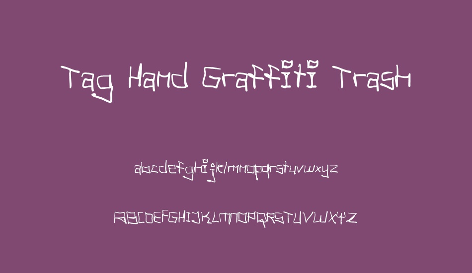 tag-hand-graffiti-trash font