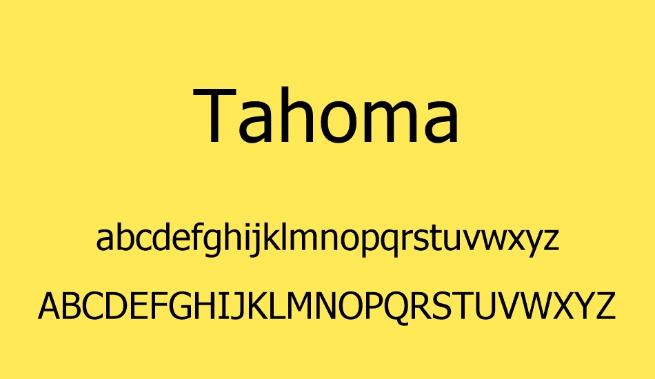 tahoma font