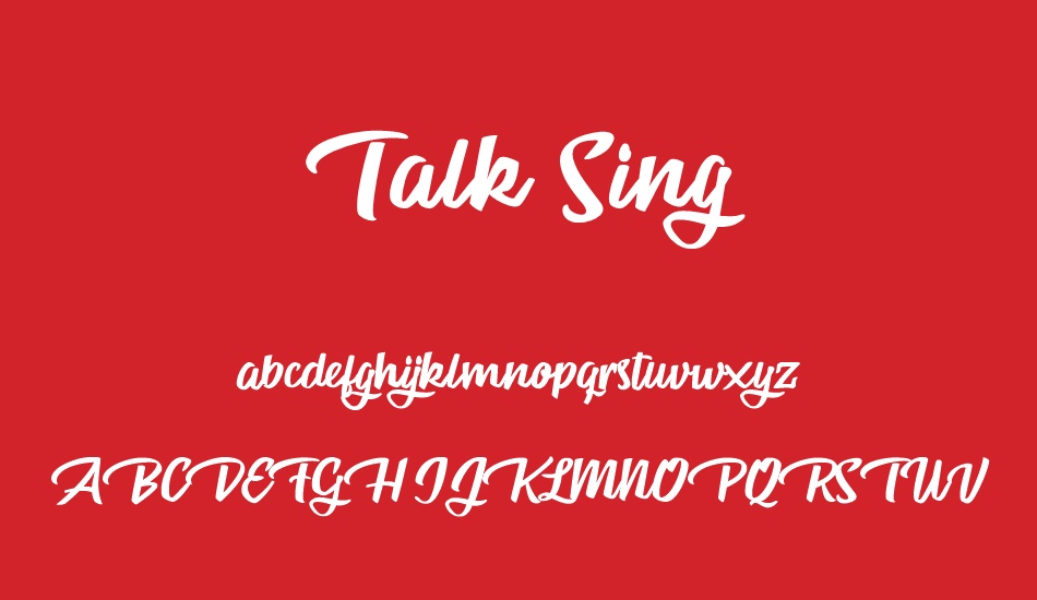 talk-sing-personal-use font