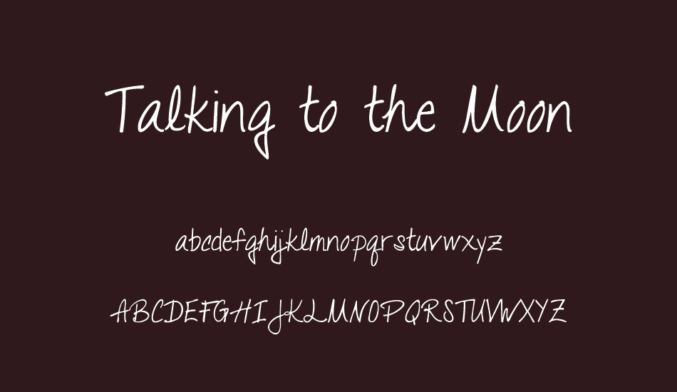 talking-to-the-moon font