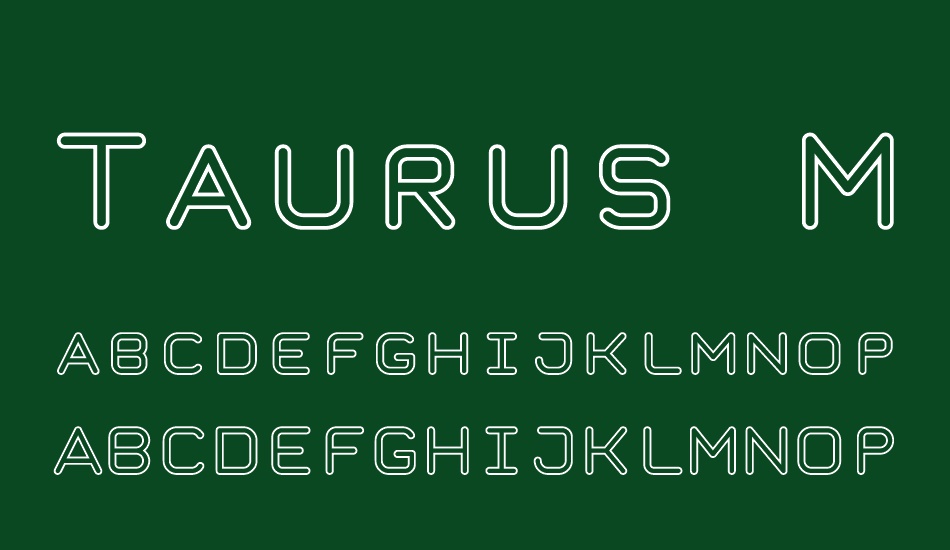 taurus-mono-outline font