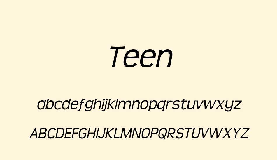 teen font