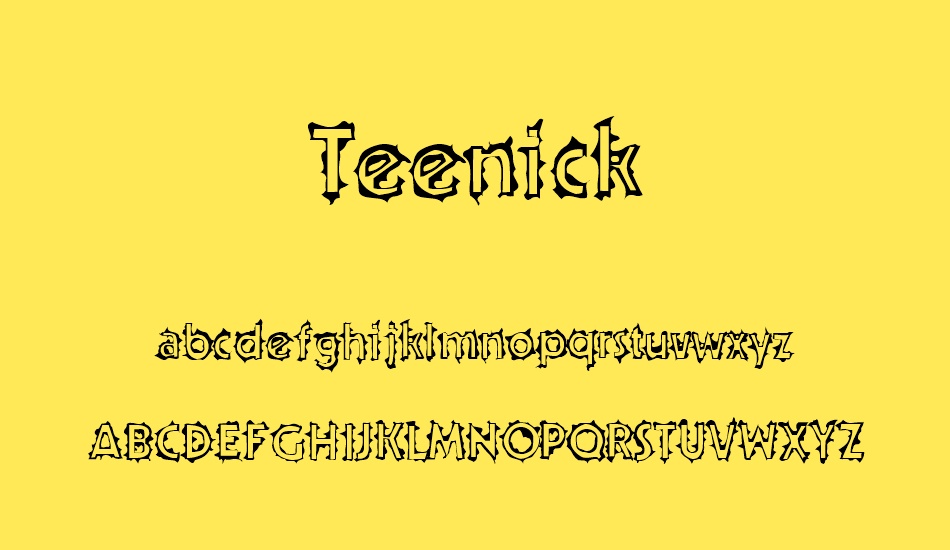 teenick font