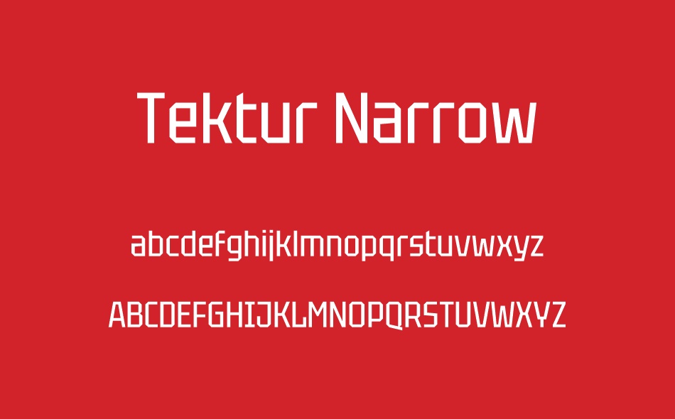 Tektur Narrow font