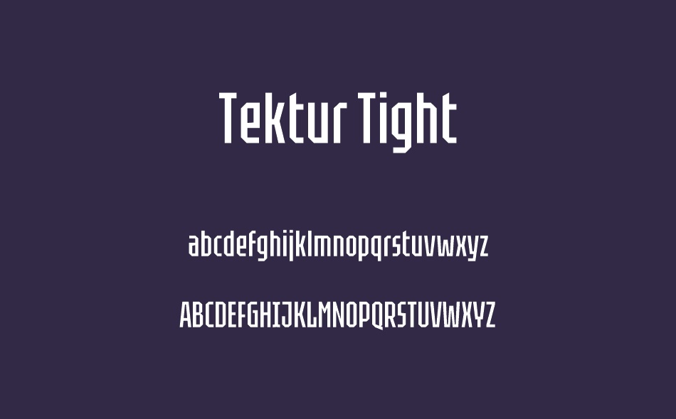 Tektur Tight font