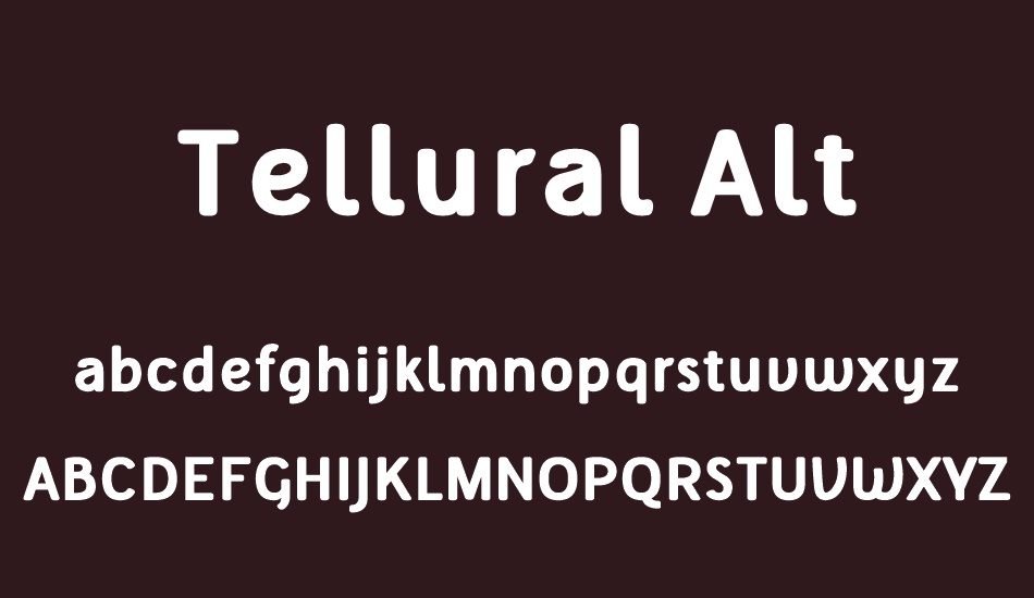 tellural-alt font