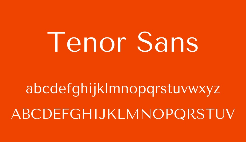 tenor-sans font