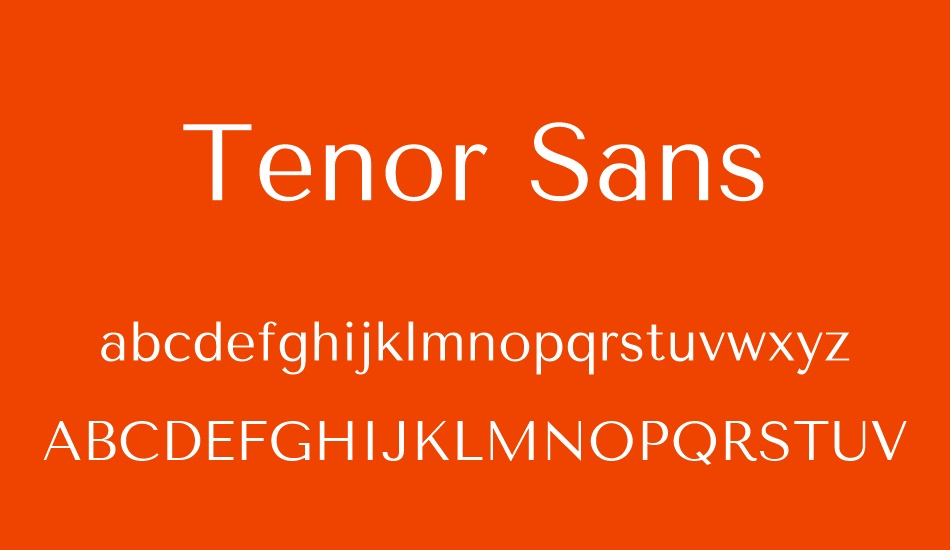 tenor-sans font