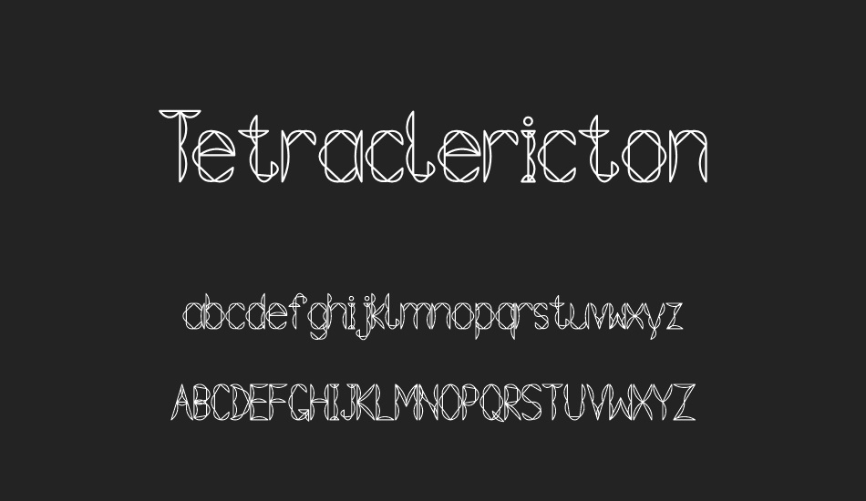 tetraclericton font
