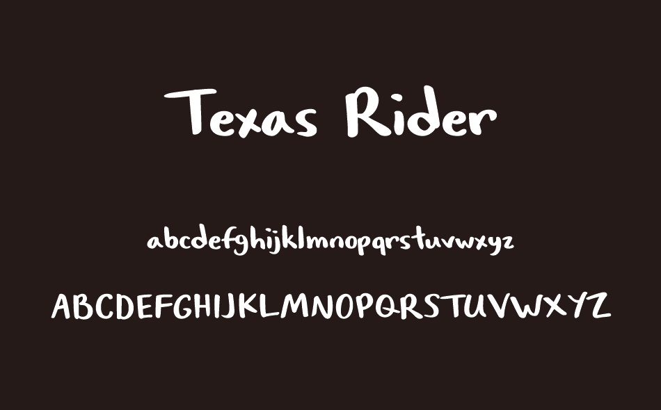 Texas Rider font