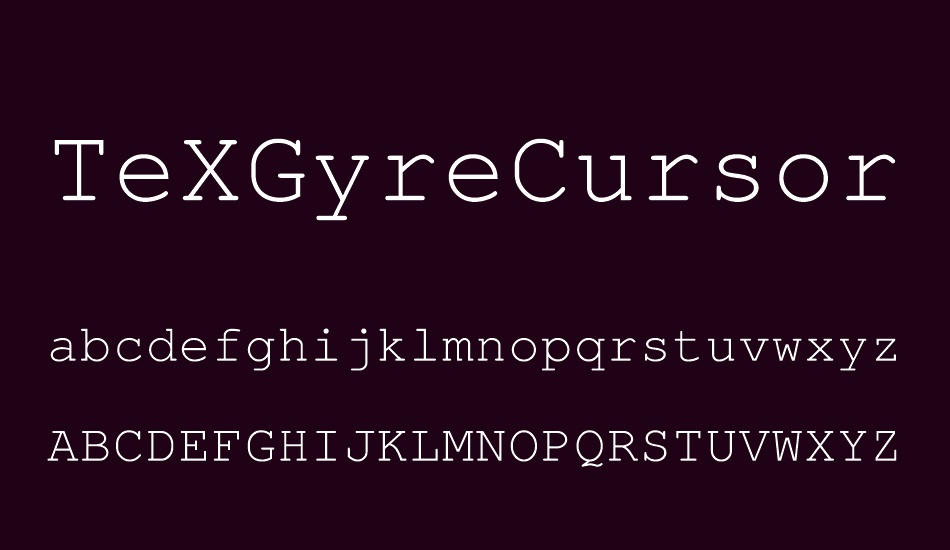 texgyrecursor font