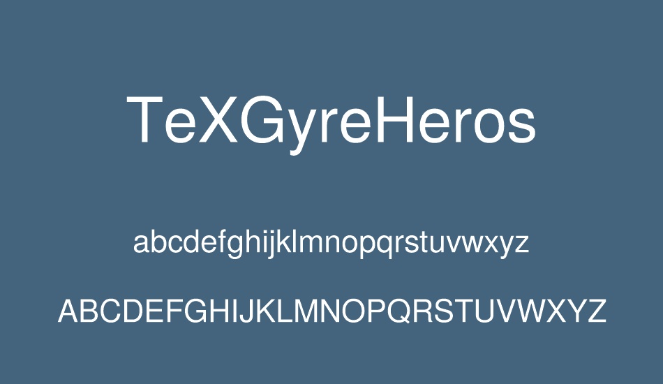 texgyreheros font