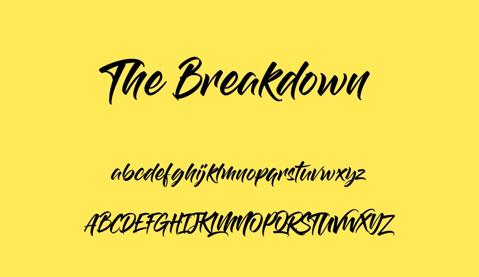 the-breakdown font