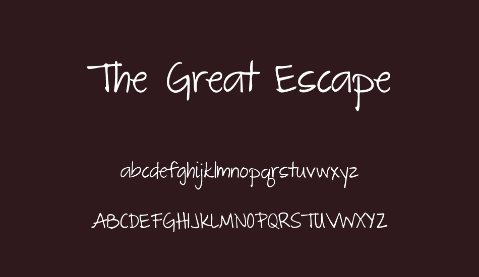 the-great-escape font