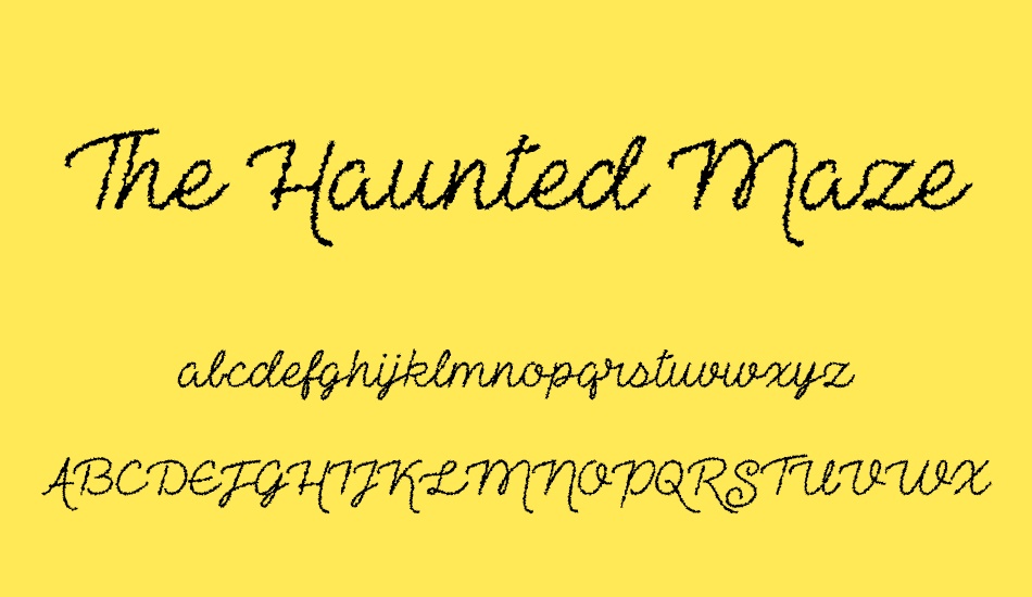 the-haunted-maze font