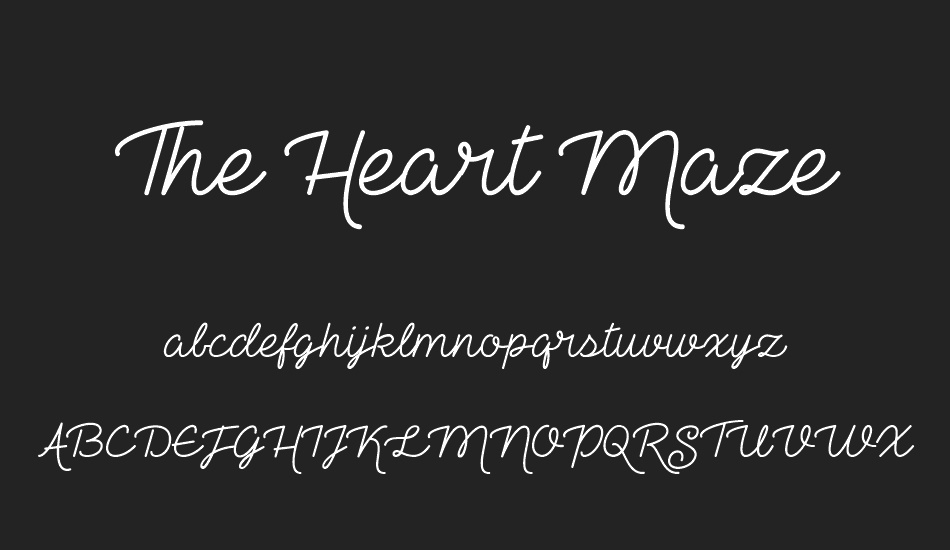 the-heart-maze-demo font