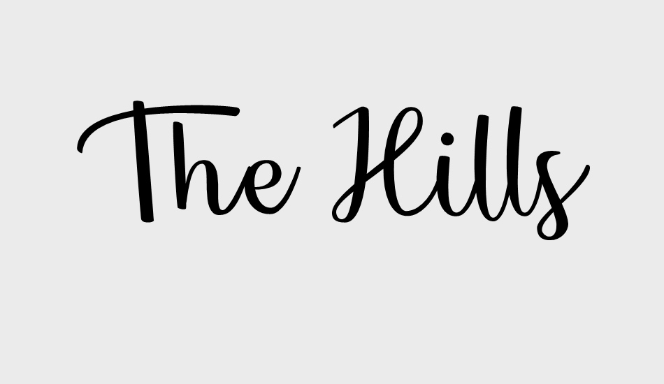 the-hills-personal-use font big