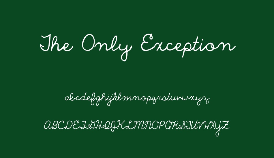 the-only-exception font