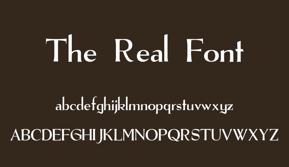 the-real-font font