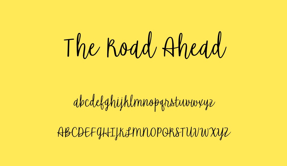 the-road-ahead font