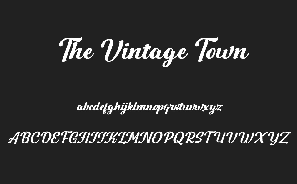 The Vintage Town font