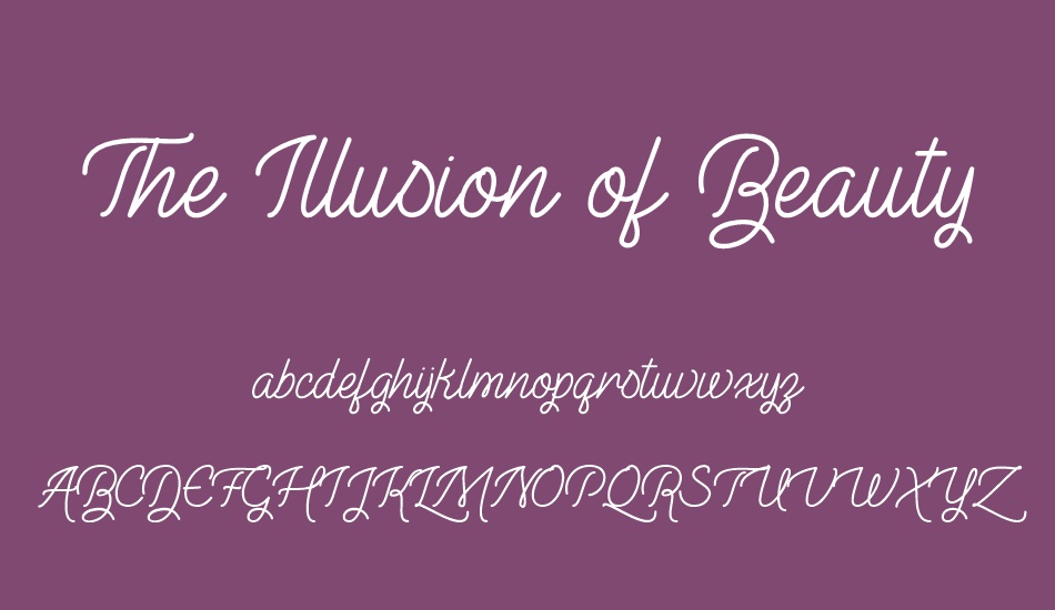 the-ıllusion-of-beauty font