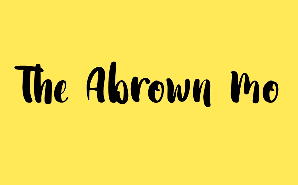 The Abrown Monte font big