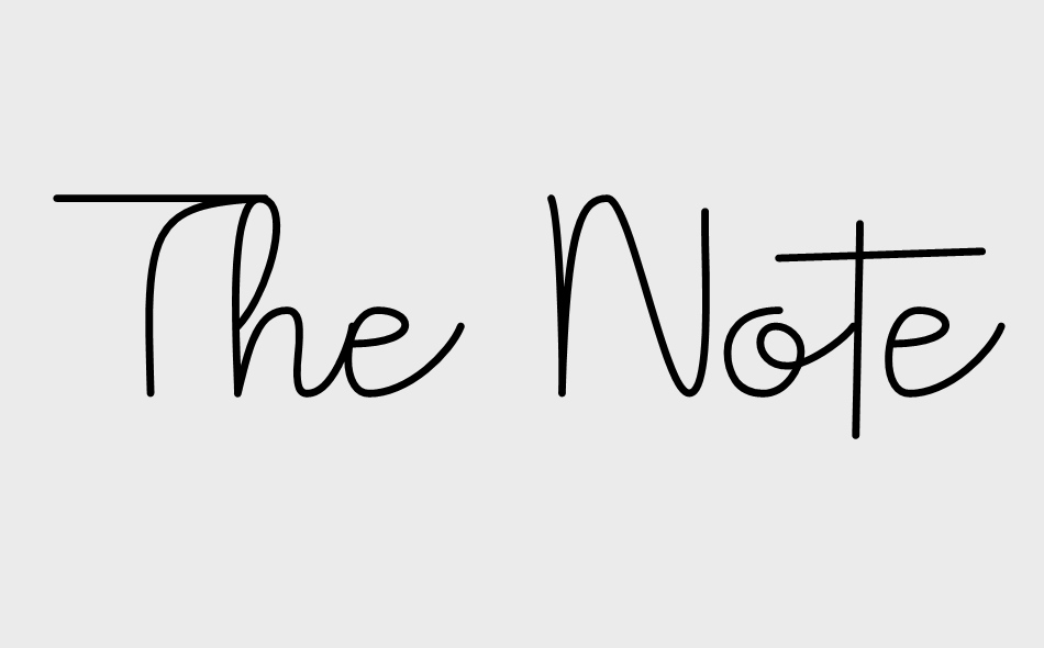 The Notes font big