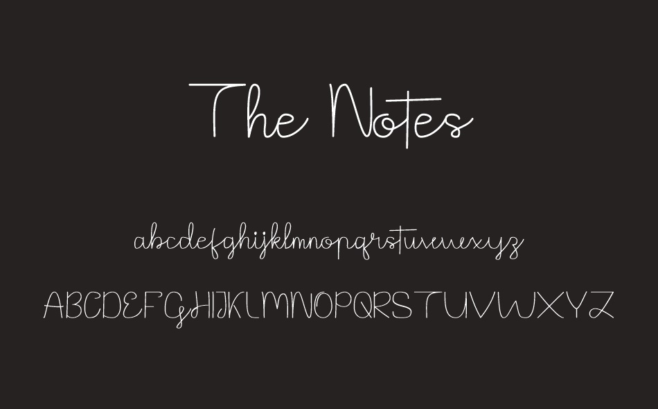 The Notes font