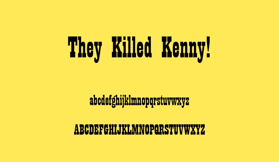 they-killed-kenny font