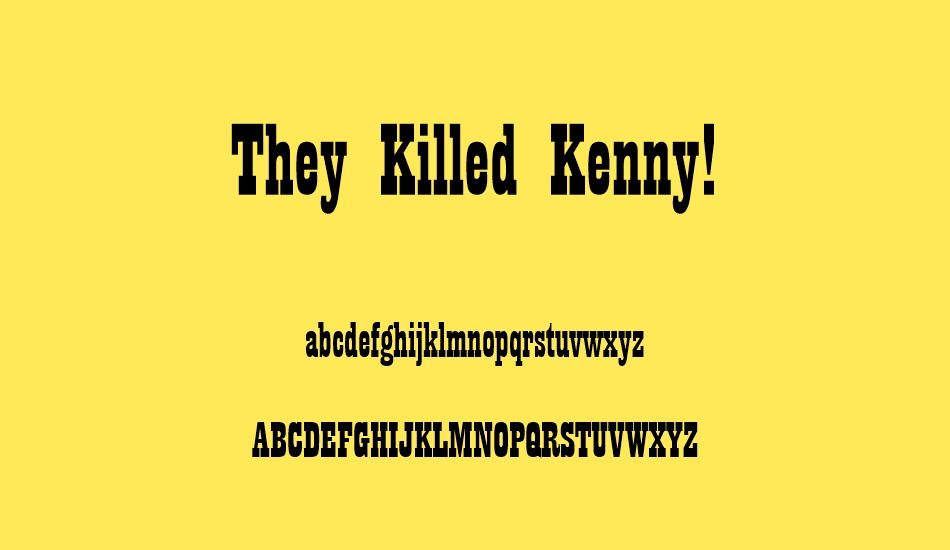 they-killed-kenny font