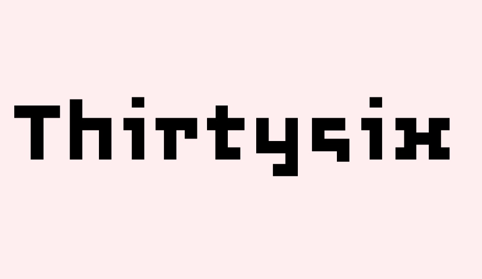 thirtysix font big