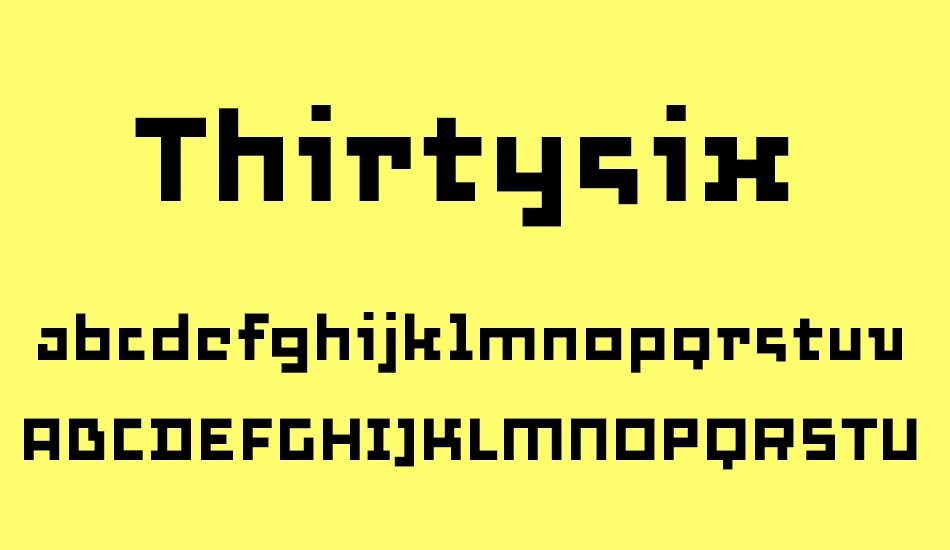 thirtysix font