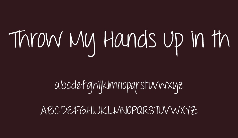 throw-my-hands-up-in-the-air font