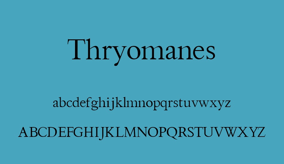 thryomanes font
