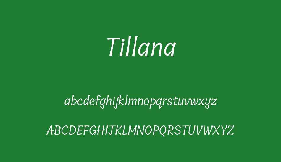 tillana font