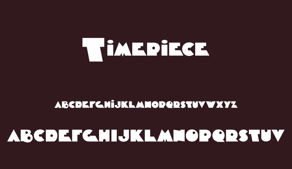 timepiece font