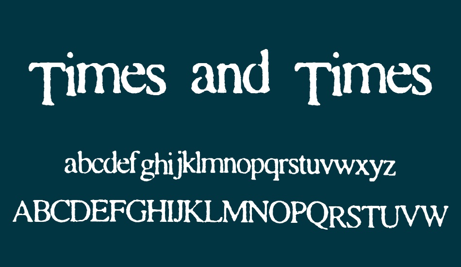 times-and-times-again font