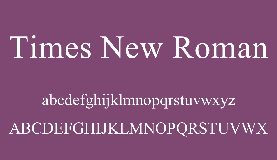 times-new-roman font