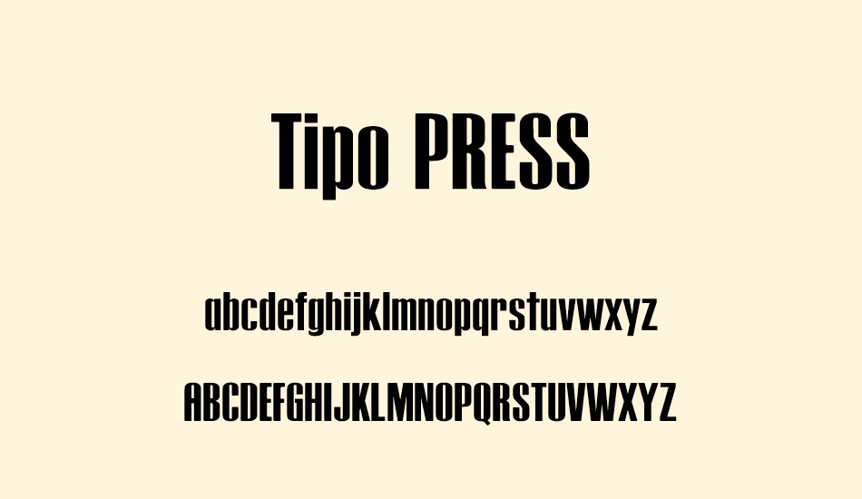 tipo-press font