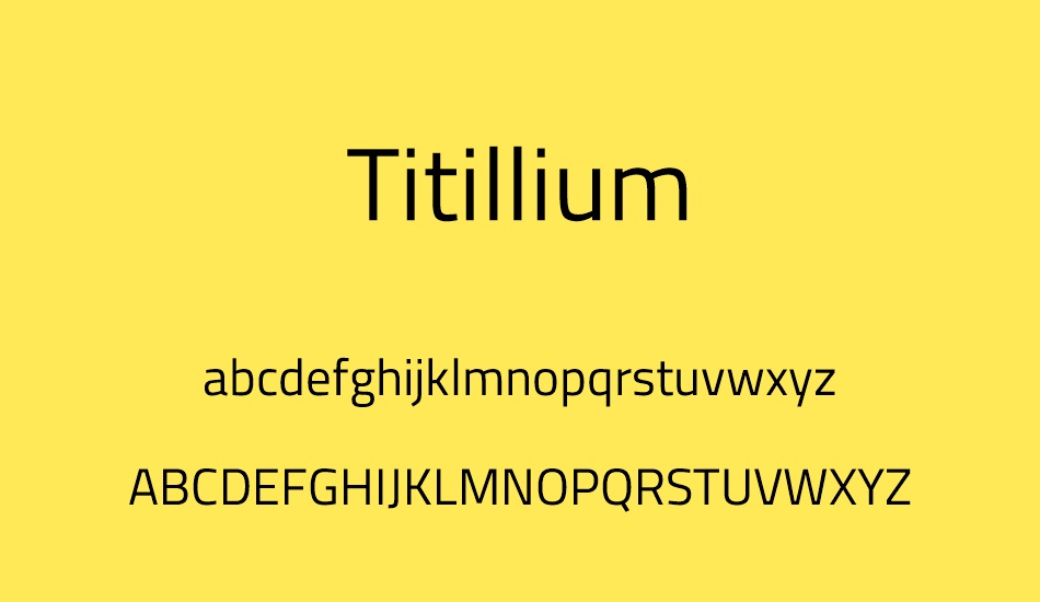 titillium font