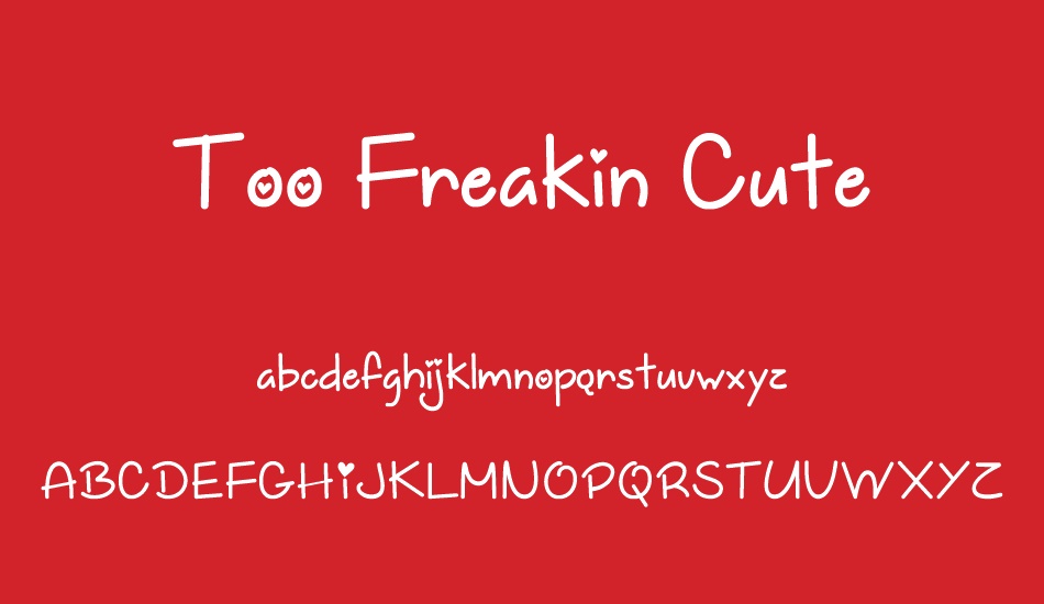 too-freakin-cute-demo font