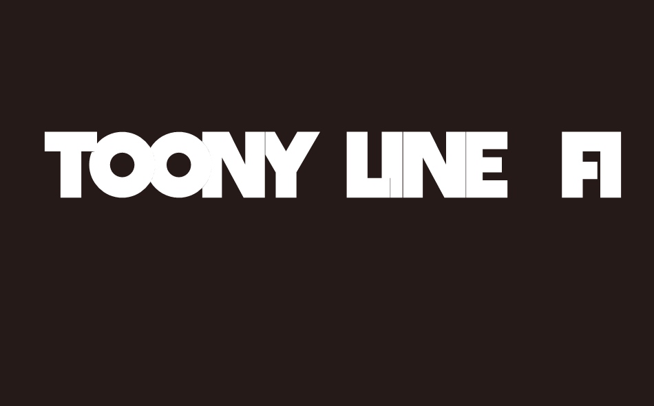 Toony Line font big