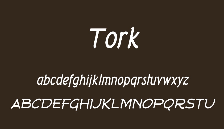 tork font