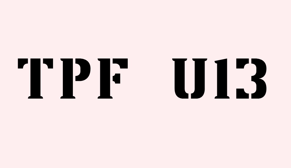 tpf-u13 font big