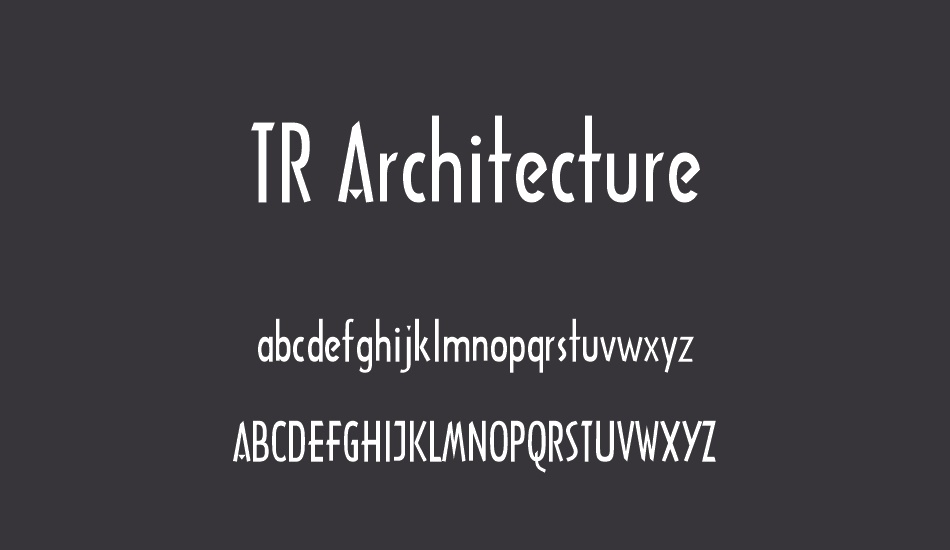 tr-architecture font