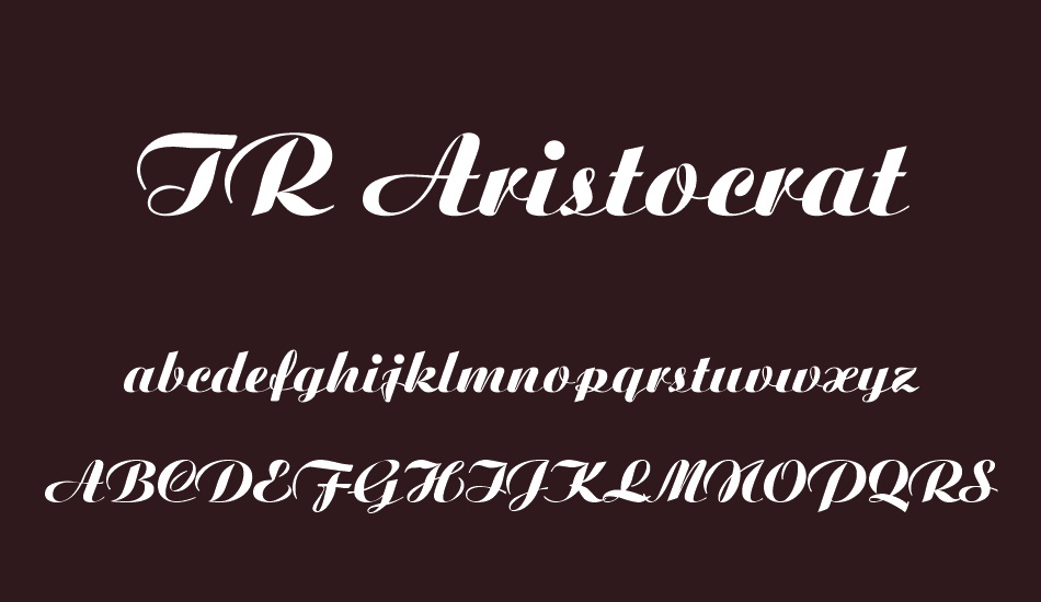 tr-aristocrat font