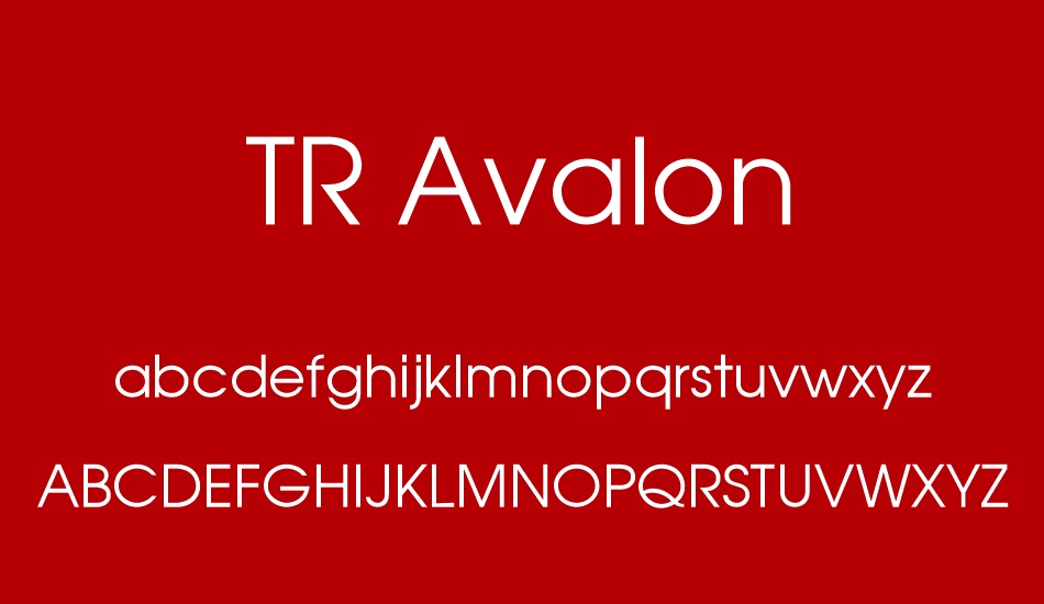 tr-avalon font